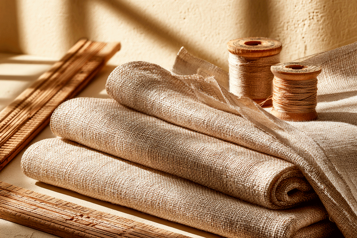 Linen fabric for a breathable men's summer shirt