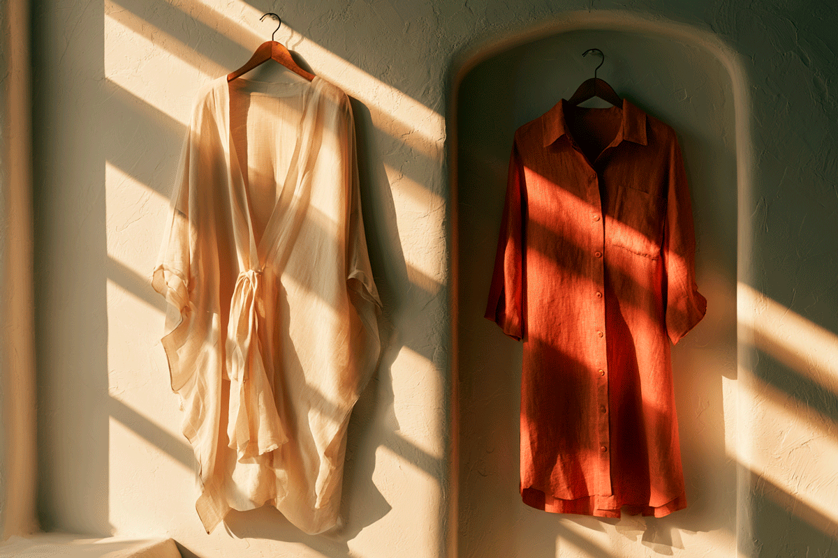 Kaftan and shirt-dress silhouettes that work as both beach cover-ups and summer dresses